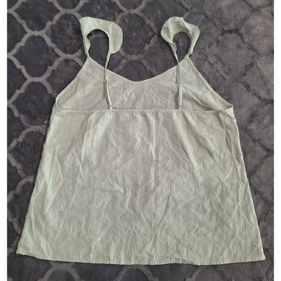 Icollection Mint Green Swiss Dot 100% Cotton Cami Top/Sz. L - Picture 2 of 4